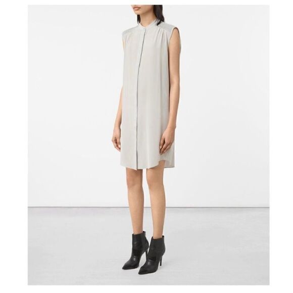 All Saints 100% Silk Sirius Dress - Picture 1 of 6